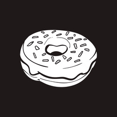 hand drawn doughnut vector illustration