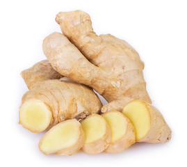 Ginger on white background