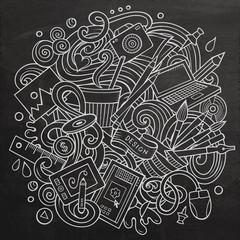 Cartoon vector doodles Art and Design illustration