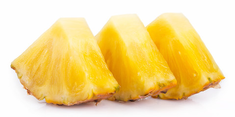 Fresh pineapple on white background