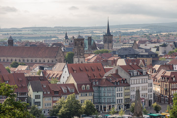 Fototapeta na wymiar Erfurt Panorama in the morning