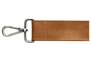 leather sash and clip lock isolated on white background