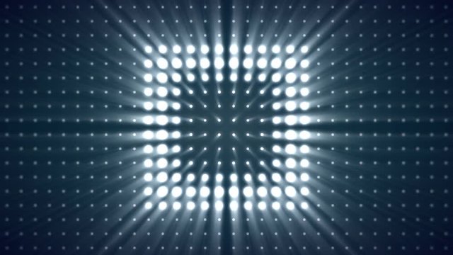 Strobe Lights Flashing Background Vj Loop Blue Lights Board Wall of Lights. Box Lights Wall Loop Background Pattern