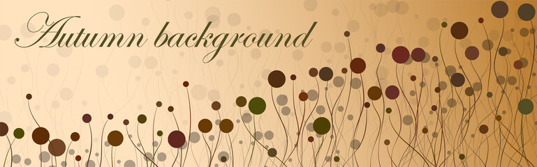 Abstract banner on an autumn theme