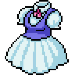 vector pixel art girl dress