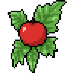 Fototapeta premium vector pixel art berry fresh
