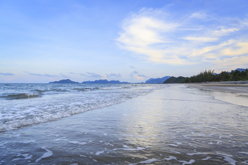 Beautiful beaches at Pranburi district Thaialnd
