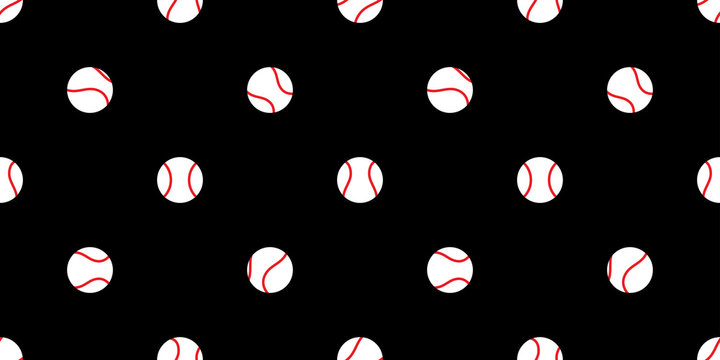 baseball Seamless pattern vector tennis ball tile background wallpaper isolated