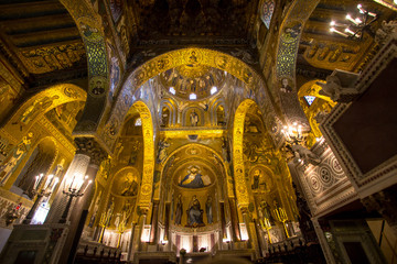 Obraz premium Interior of the Palatine Chapel, Palermo, Italy