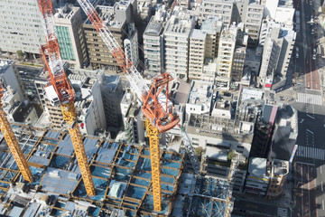 高層ビル・建設現場イメージ・俯瞰