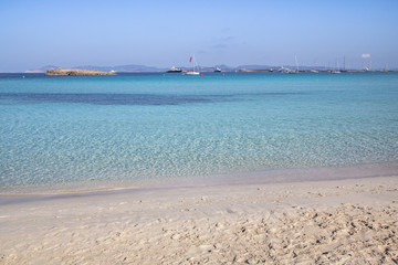 Beach Ses Illetas, Formentera,   Spain
