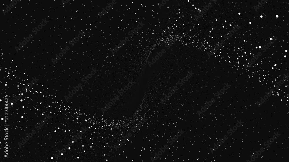 Poster abstract space background, geometry surfaces, lines and points. abstract tunnel grid. abstract parti