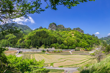 Fototapeta na wymiar 夷耶馬の風景