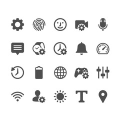 Setting glyph icons