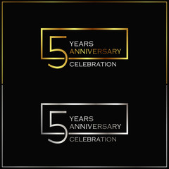 Obraz premium 5th years anniversary celebration background