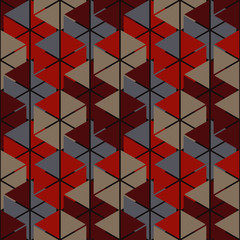 Seamless abstract geometric pattern. Hexagons texture. Textile rapport.
