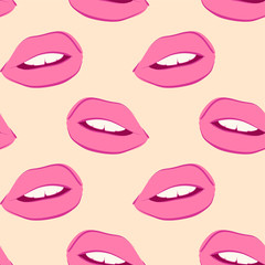 Sexy lips seamless pattern