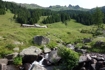 Fototapeta na wymiar Lagorai mountain range in the eastern Alps in Trentino, Italy