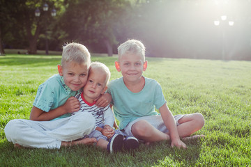 The three brothers are resting on the Meadow 
