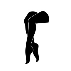 Woman legs in seductive pose.