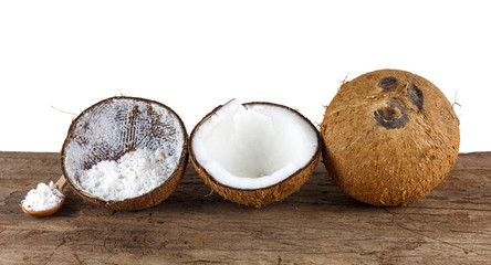 Fototapeta na wymiar Fresh coconuts isolated