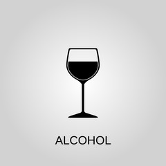 Alcohol icon. Alcohol symbol. Flat design. Stock - Vector illustration