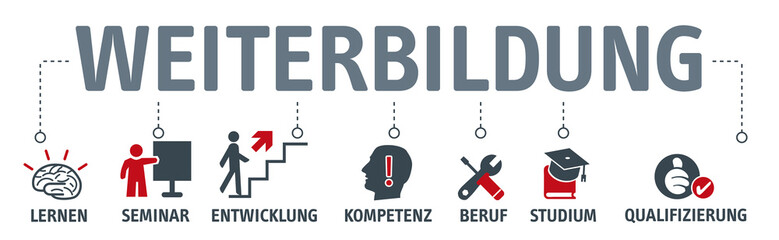 Banner Weiterbildung icons