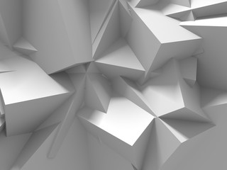 Abstract White Cubes Wall Background