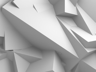 Fototapeta premium Abstract White Cubes Wall Background