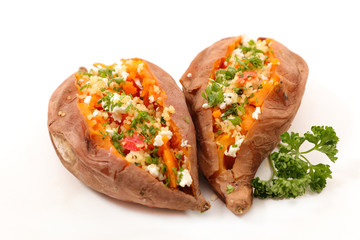 sweet potato filling with vegetables