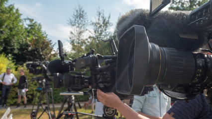 cameras at press conference