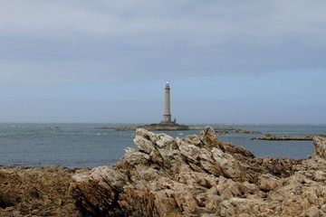 Obraz premium le phare de la Hague à port Goury,Auderville dans le Cotentin,Manche,Normandie,