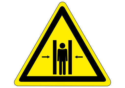 Schild Gefahr durch Einquetschen