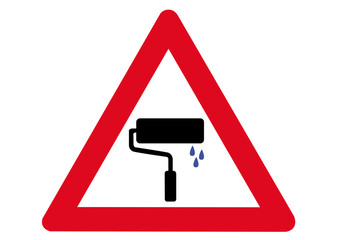 Schild Achtung frisch gestrichen