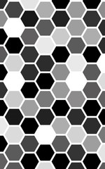 Obraz premium White honeycomb with a gradient color. Isometric geometry. 3D illustration