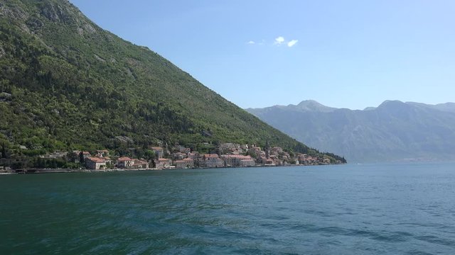 Kotor bay with the Perast town. Montenegro