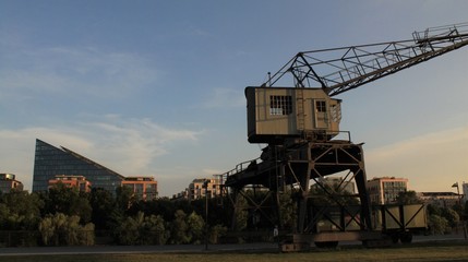 Frankfurt, Mainufer am Hafenpark