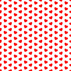 Retro Seamless Heart Pattern Red