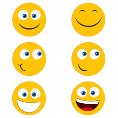 Fototapeta premium Emoji set - happy