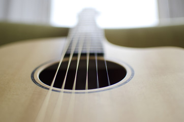 Obraz premium Close Up of Guitar Strings