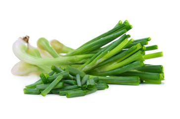 Green onion isolated on the white background