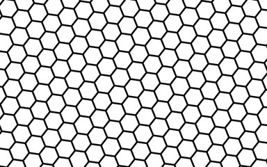 Naklejka premium Black honeycomb on a white background. Isometric geometry. 3D illustration