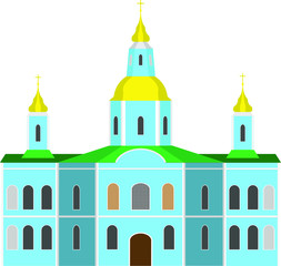 Church icon. Flat image.