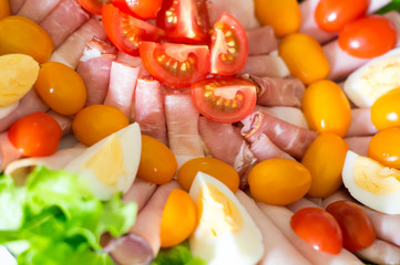 Fresh tomato salad plate