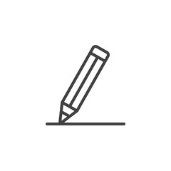 Pencil outline icon. linear style sign for mobile concept and web design. Crayon simple line vector icon. Edit, write symbol, logo illustration. Vector graphics