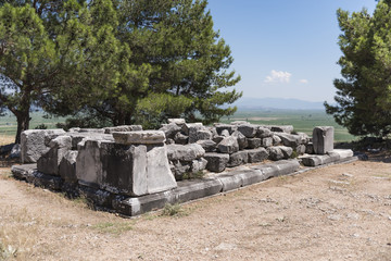 Ancient Egyptian temple in Priene Ancient City in Turkey