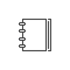 Spiral Notebook outline icon. linear style sign for mobile concept and web design. note book simple line vector icon. Symbol, logo illustration. Pixel perfect vector graphics