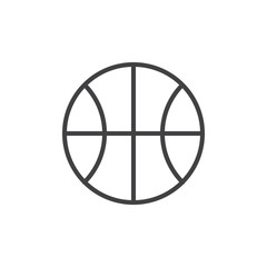 Basketball ball outline icon. linear style sign for mobile concept and web design. Sport simple line vector icon. Symbol, logo illustration. Pixel perfect vector graphics
