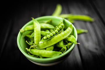 Fresh green peas