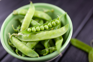 Fresh green peas